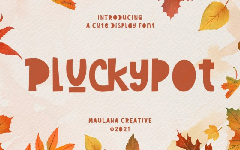 Pluckypot Display Font