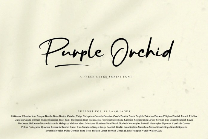 Purple Orchid Script Font