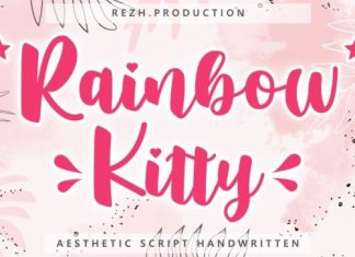 Rainbow Kitty Script Font