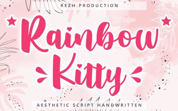Rainbow Kitty Script Font
