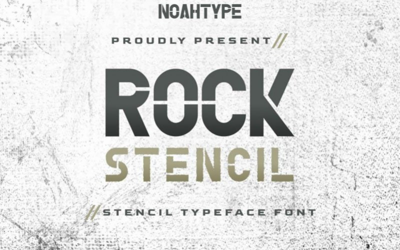 Rock Stencil Display Font