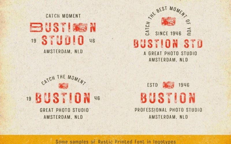 Rustic Printed Sans Serif Font