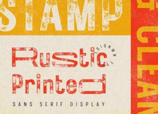 Rustic Printed Sans Serif Font