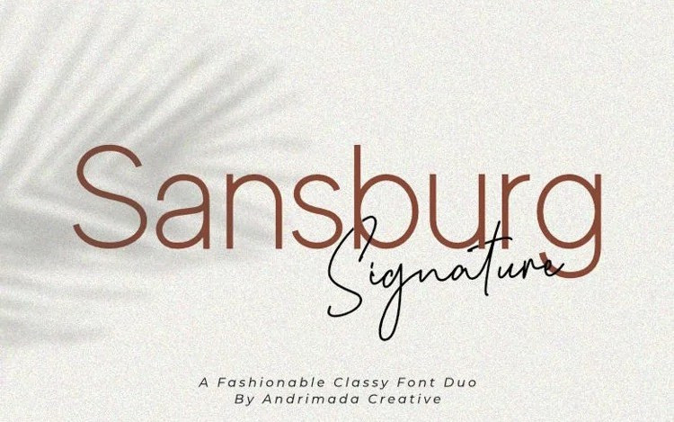 Sansburg Font Duo