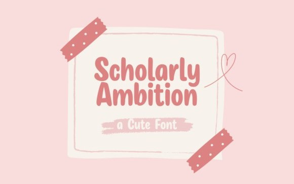 Scholarly Ambition Display Font