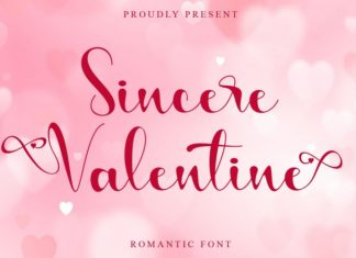 Sincere Valentine Script Font