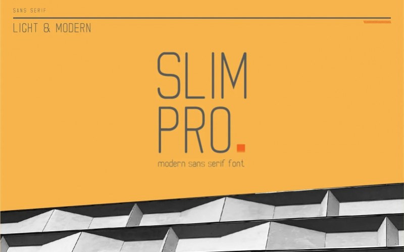 Slim Pro Display Font