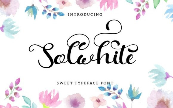 Solwhite Calligraphy Font