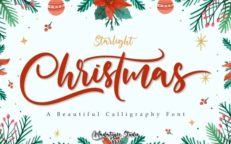 Starlight Of Christmas Script Font
