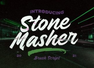 Stone Masher Brush Font