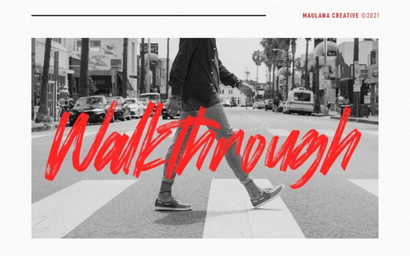 Street Walks Brush Font