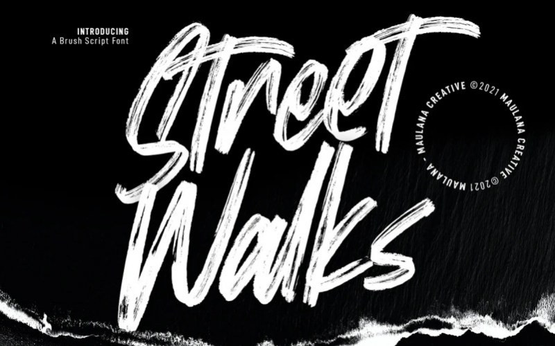Street Walks Brush Font