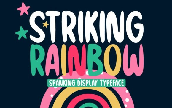 Striking Rainbow Display Font