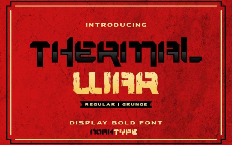 Thermal War Display Font