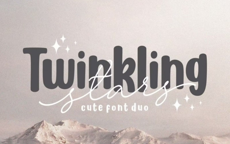 Twinkling Stars Font Duo