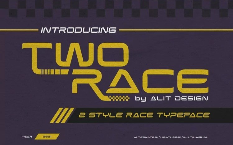 Two Race Display Font