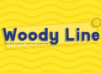 Woody Line Display Font
