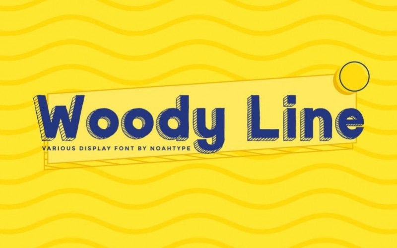 Woody Line Display Font