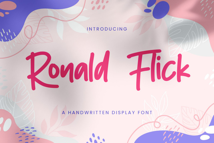 Ronald Flick Handwritten Font