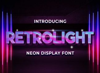 Retrolight Display Font