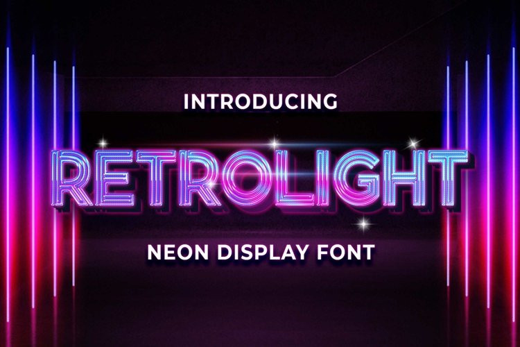 Retrolight Display Font