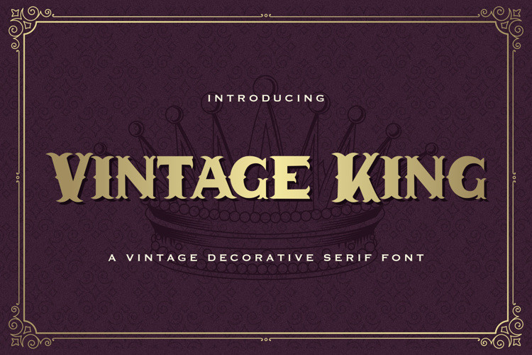 Vintage King Display Font