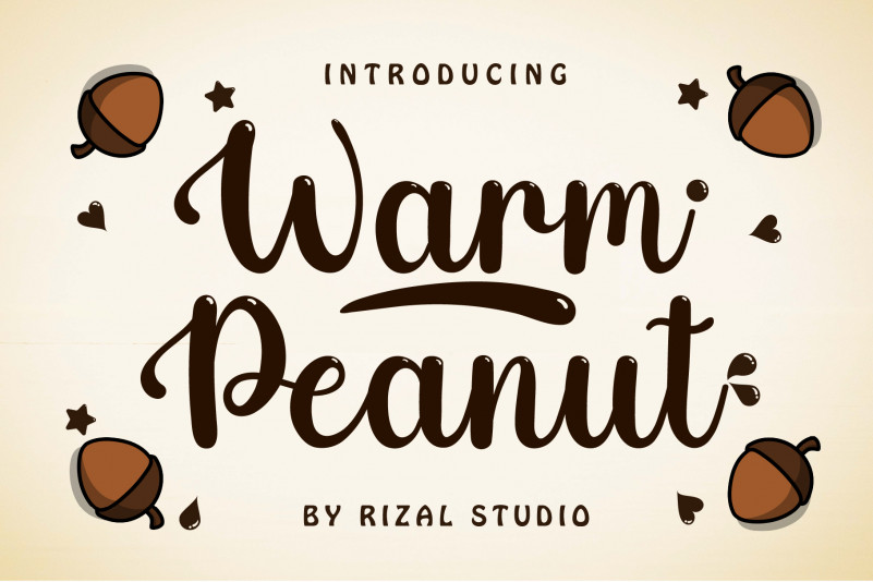Warm Peanut Handwritten Font