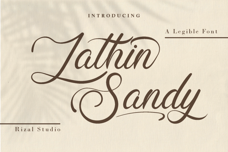 Lathin Sandy Calligraphy Font