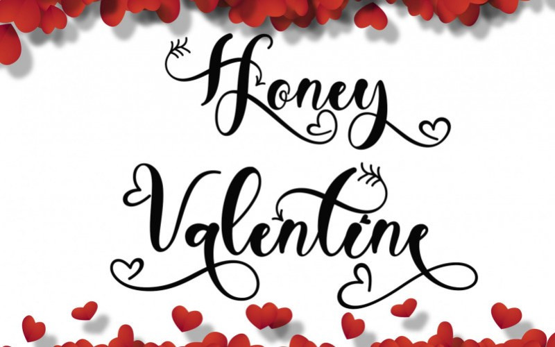 Honey Valentine Calligraphy Font