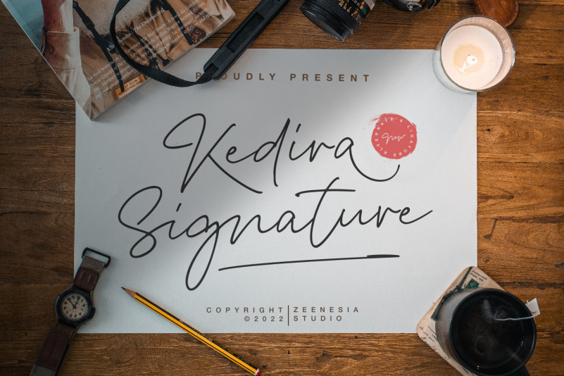 Kedira Signature Script Font