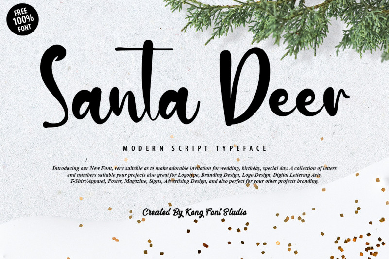 Santa Deer Script Font