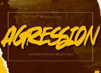 Agression Brush Font