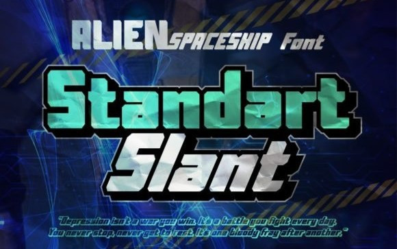 Alien Spaceship Display Font