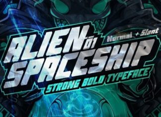 Alien Spaceship Display Font