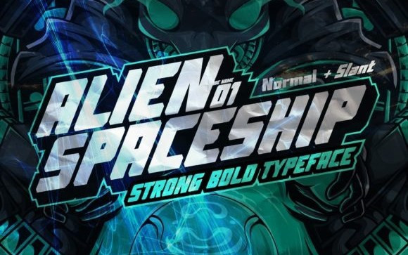 Alien Spaceship Display Font