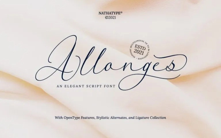 Allonges Calligraphy Font