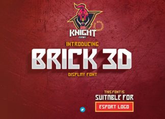 Brick 3D Display Font