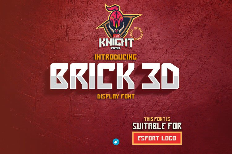 Brick 3D Display Font