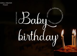 Baby Birthday Script Font