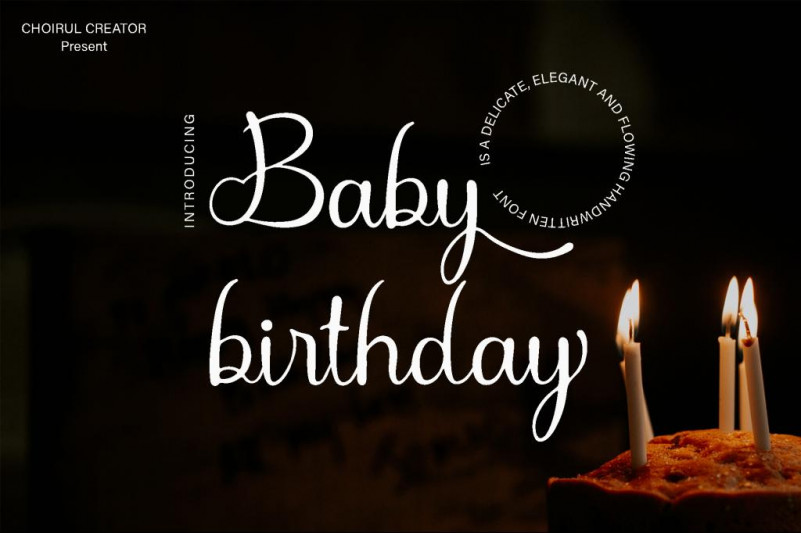 Baby Birthday Script Font