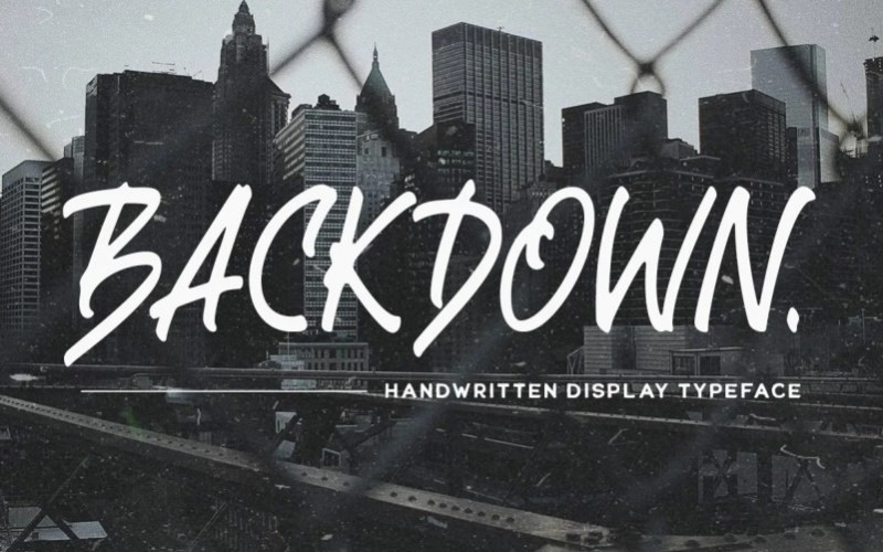 Backdown Handwritten Font