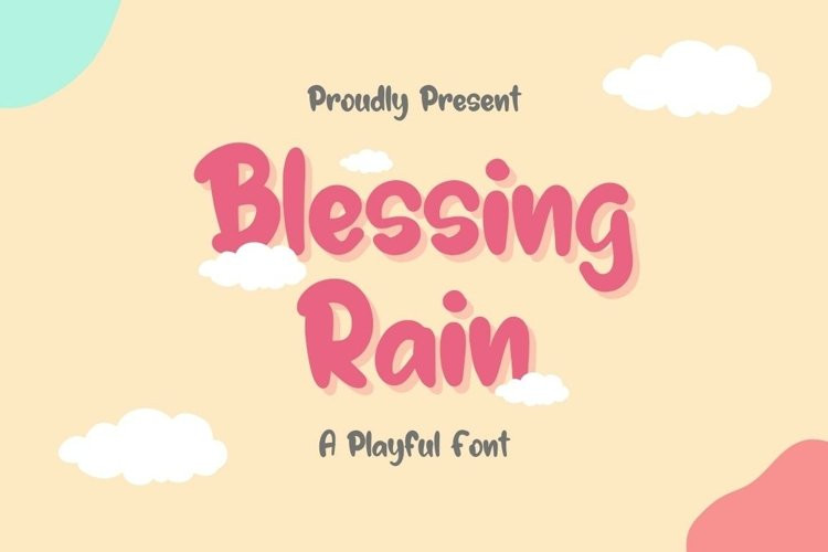 Blessing Rain Display Font