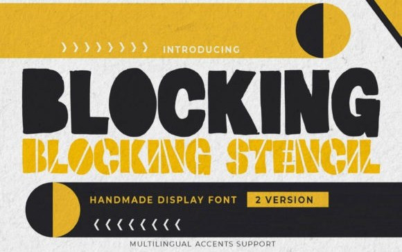 Blocking Display Font