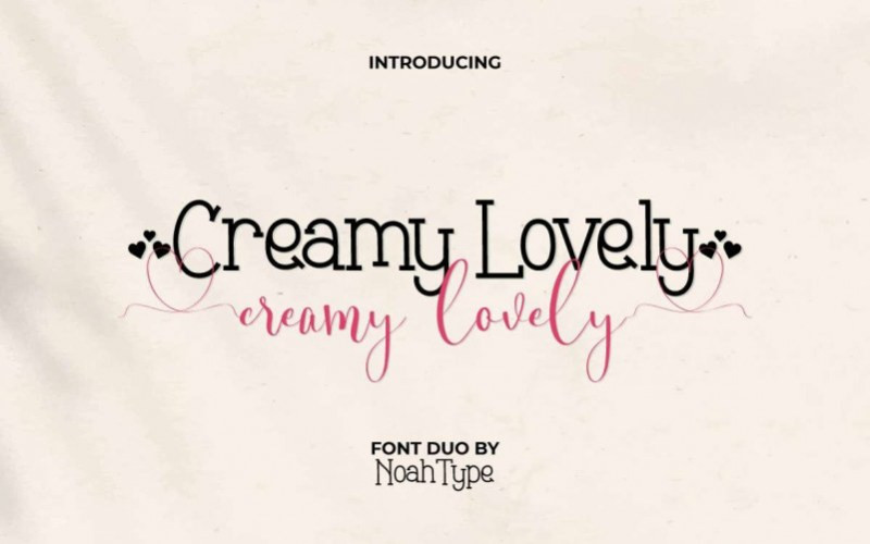 Creamy Lovely Font Duo