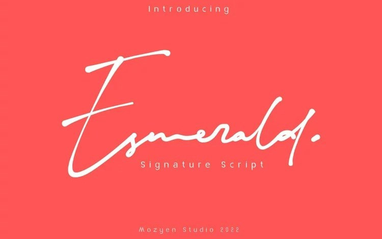 Esmerald Handwritten Font