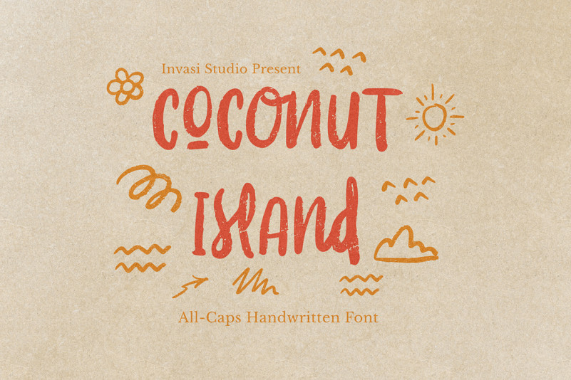 Coconut Island Brush Font