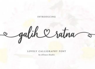Galih Ratna Calligraphy Font