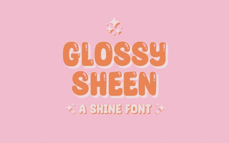 Glossy Sheen Display Font