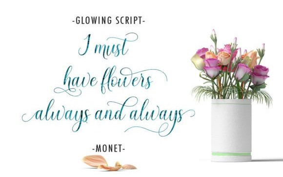 Glowing Script Font