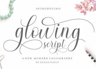 Glowing Script Font